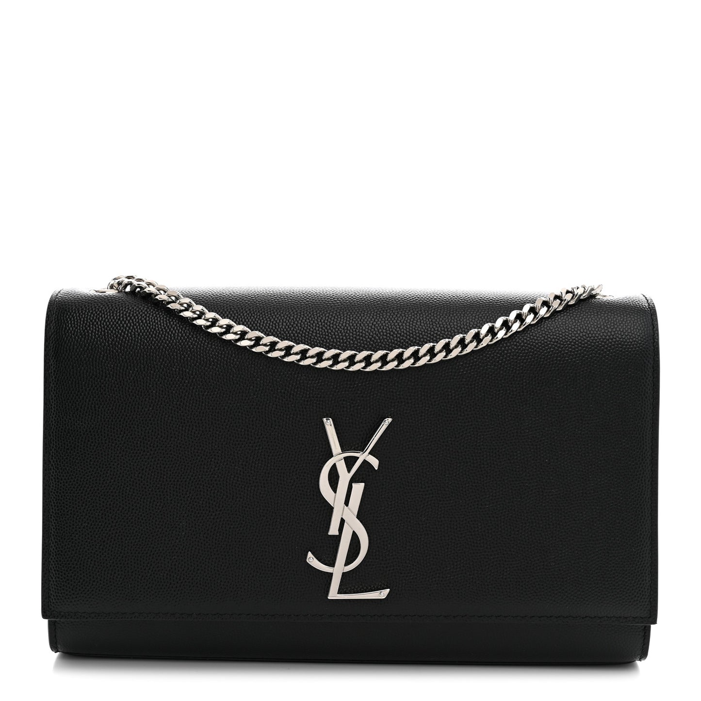 Grain De Poudre Medium Classic Monogram Kate Satchel Black