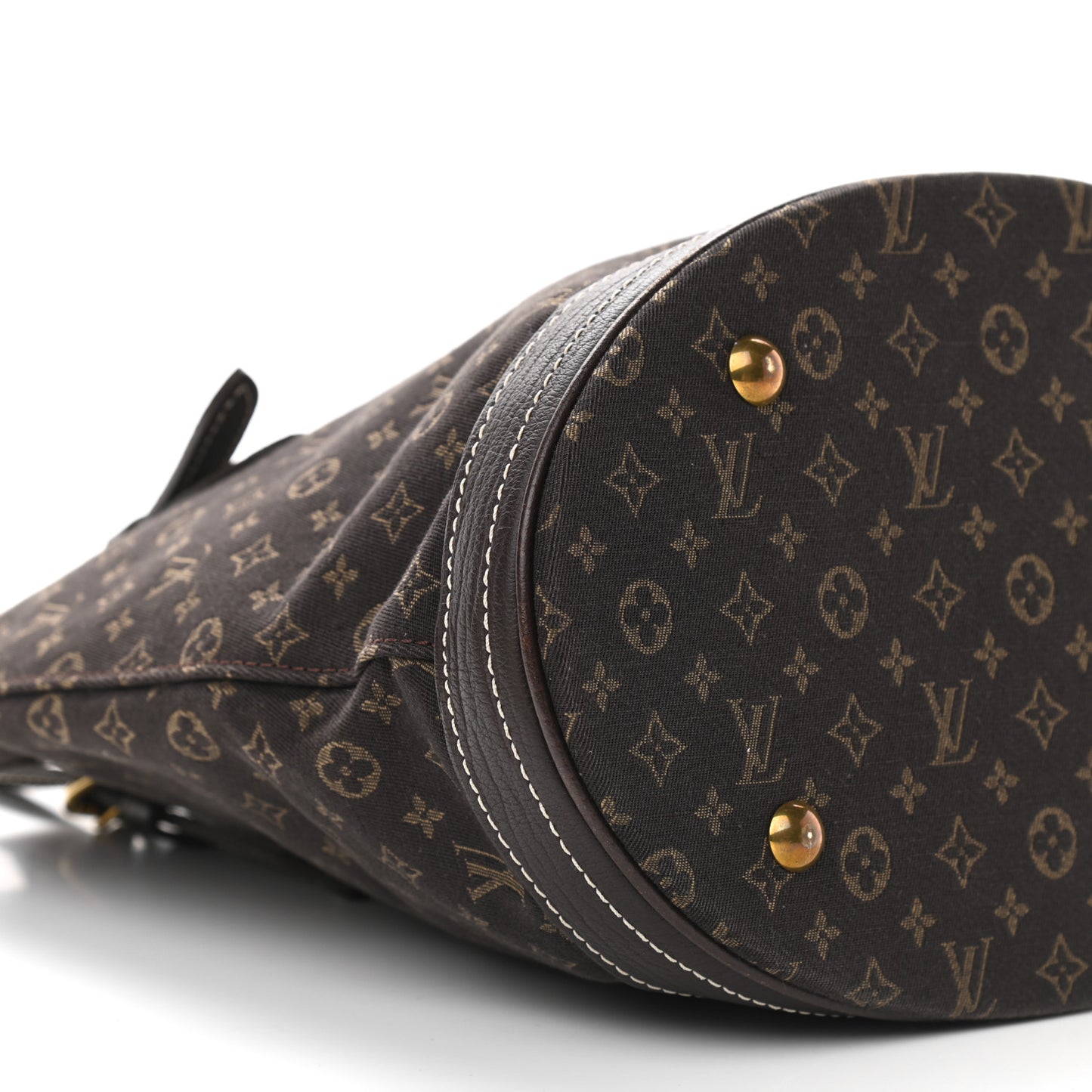 Mini Lin Monogram Bucket Bag Ebene