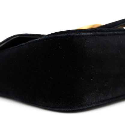Gucci Velvet Matelasse Mini GG Marmont Shoulder Bag Black 8 of 11