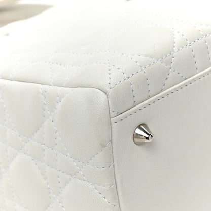 Christian Dior Lambskin Cannage Medium Lady Dior White 10 of 13