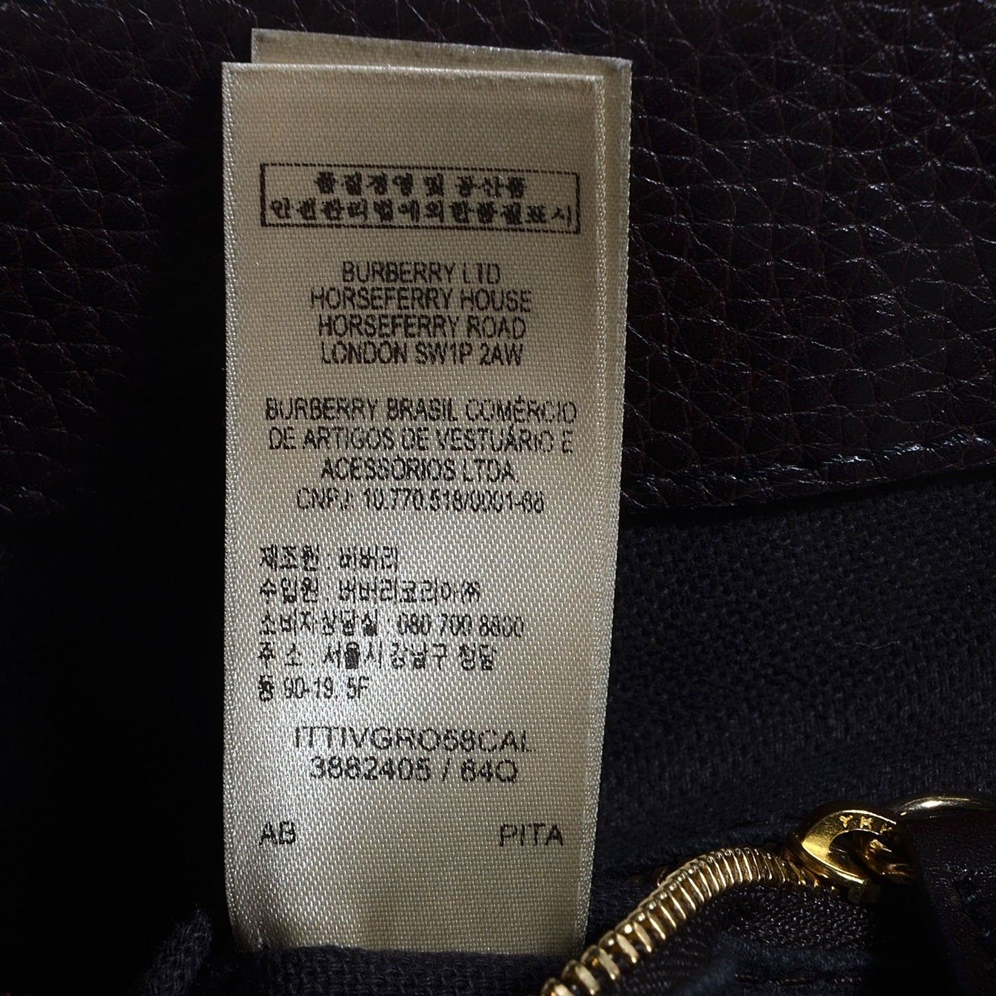 Haymarket Check Calfskin Medium Golderton Tote Chocolate