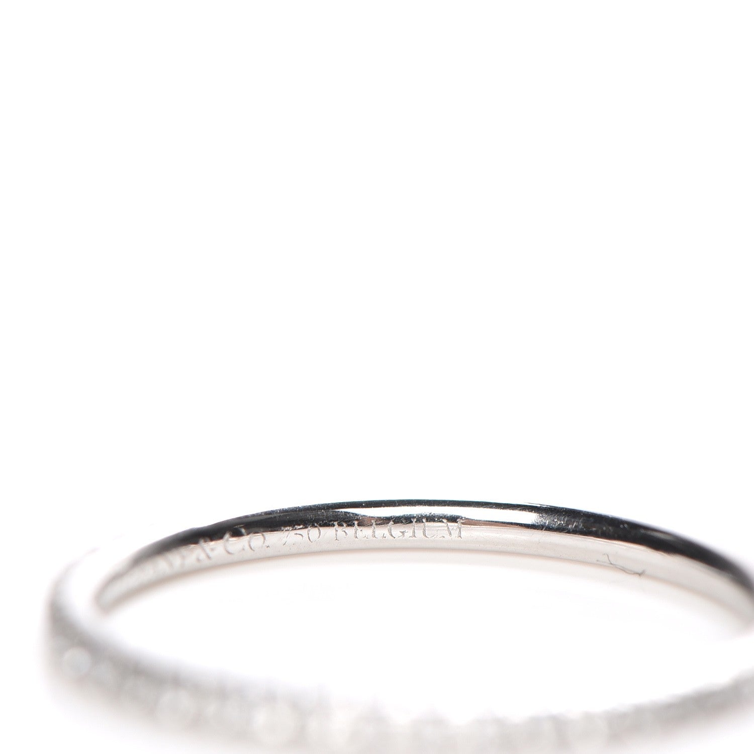 Tiffany 18K White Gold Diamond Metro Ring 6 5 of 5