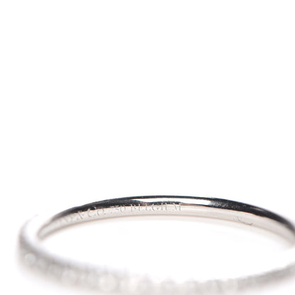 Tiffany 18K White Gold Diamond Metro Ring 6 5 of 5
