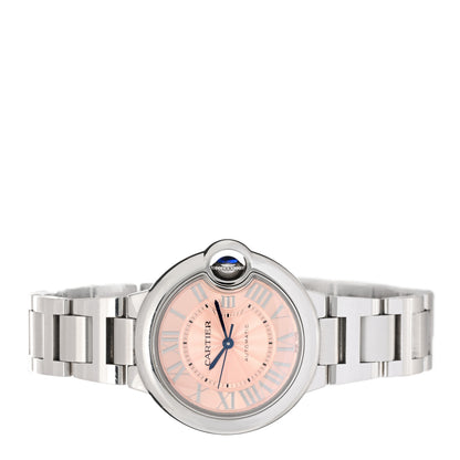 Cartier Stainless Steel 33mm Ballon Bleu De Cartier Automatic Watch Pink 2 of 5