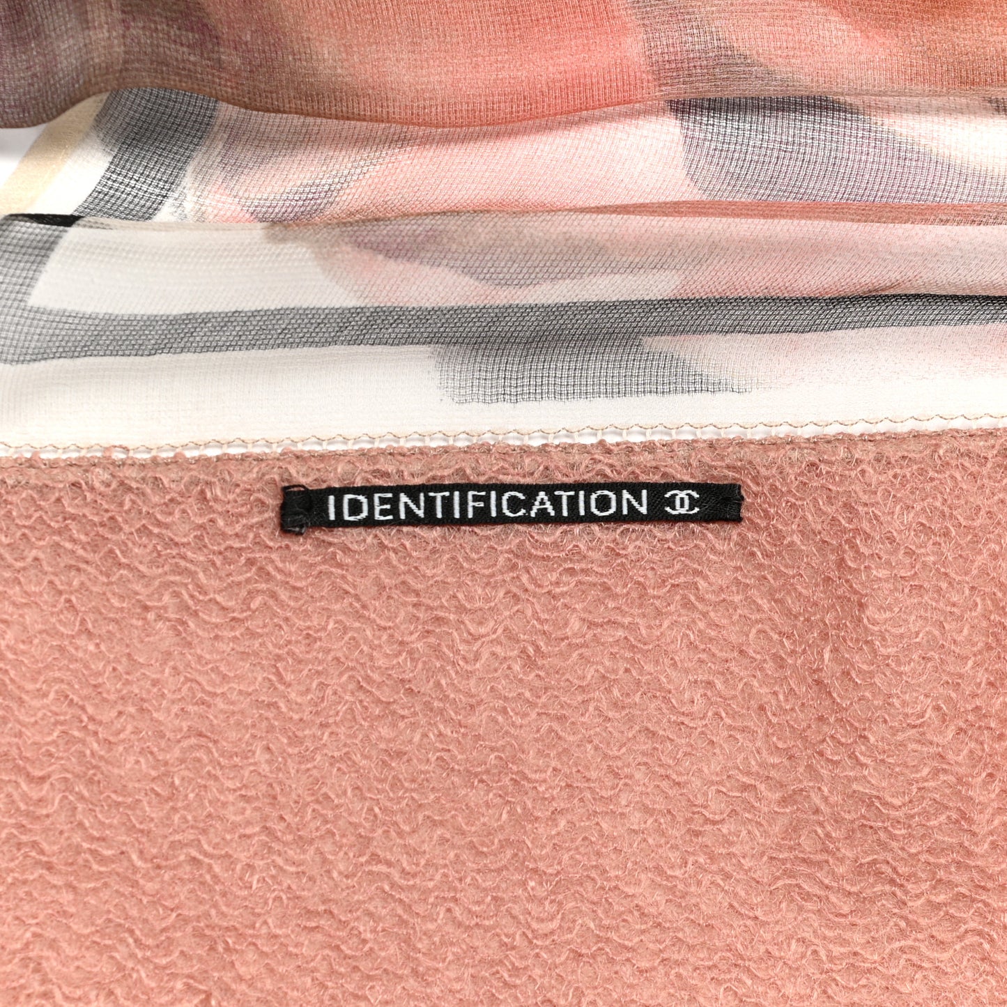 Silk Nylon CC Camellia Scarf Pink White Black