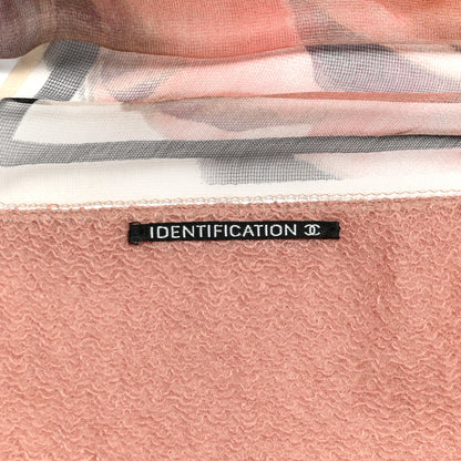 Chanel Silk Nylon CC Camellia Scarf Pink White Black 4 of 5