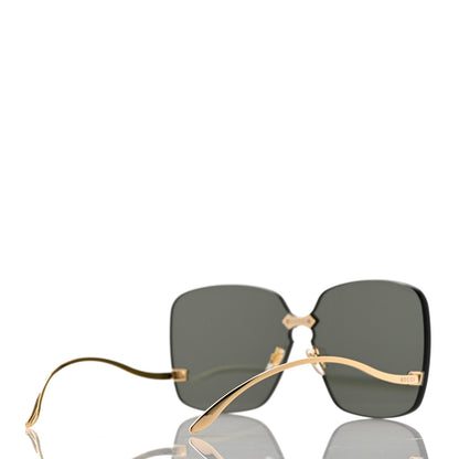 Gucci Metal Rimless Sunglasses GG0352S Gold 4 of 9