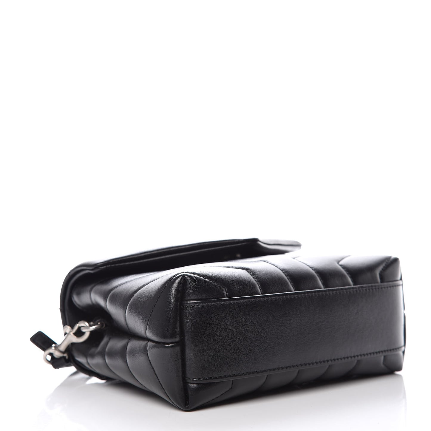 Calfskin Y Quilted Monogram Toy Loulou Crossbody Bag Black