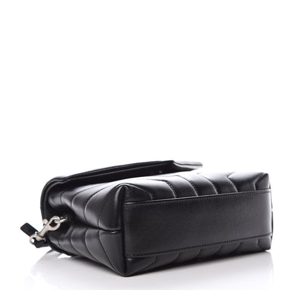 Saint Laurent Calfskin Y Quilted Monogram Toy Loulou Crossbody Bag Black 4 of 12
