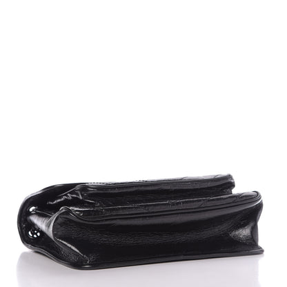 Saint Laurent Crinkled Calfskin Matelasse Monogram Medium Niki Chain Satchel Black 5 of 10