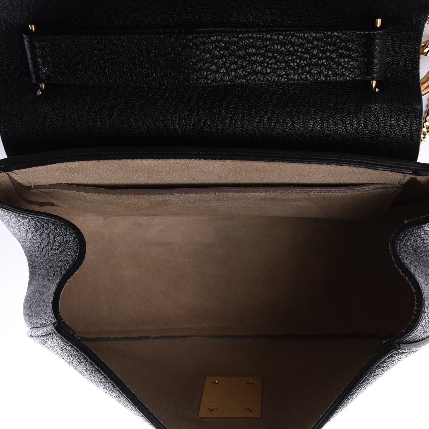 Chloe Grained Lambskin Mini Drew Shoulder Bag Black 4 of 10