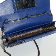 Smooth Calfskin PS11 Chain Wallet Royal Blue