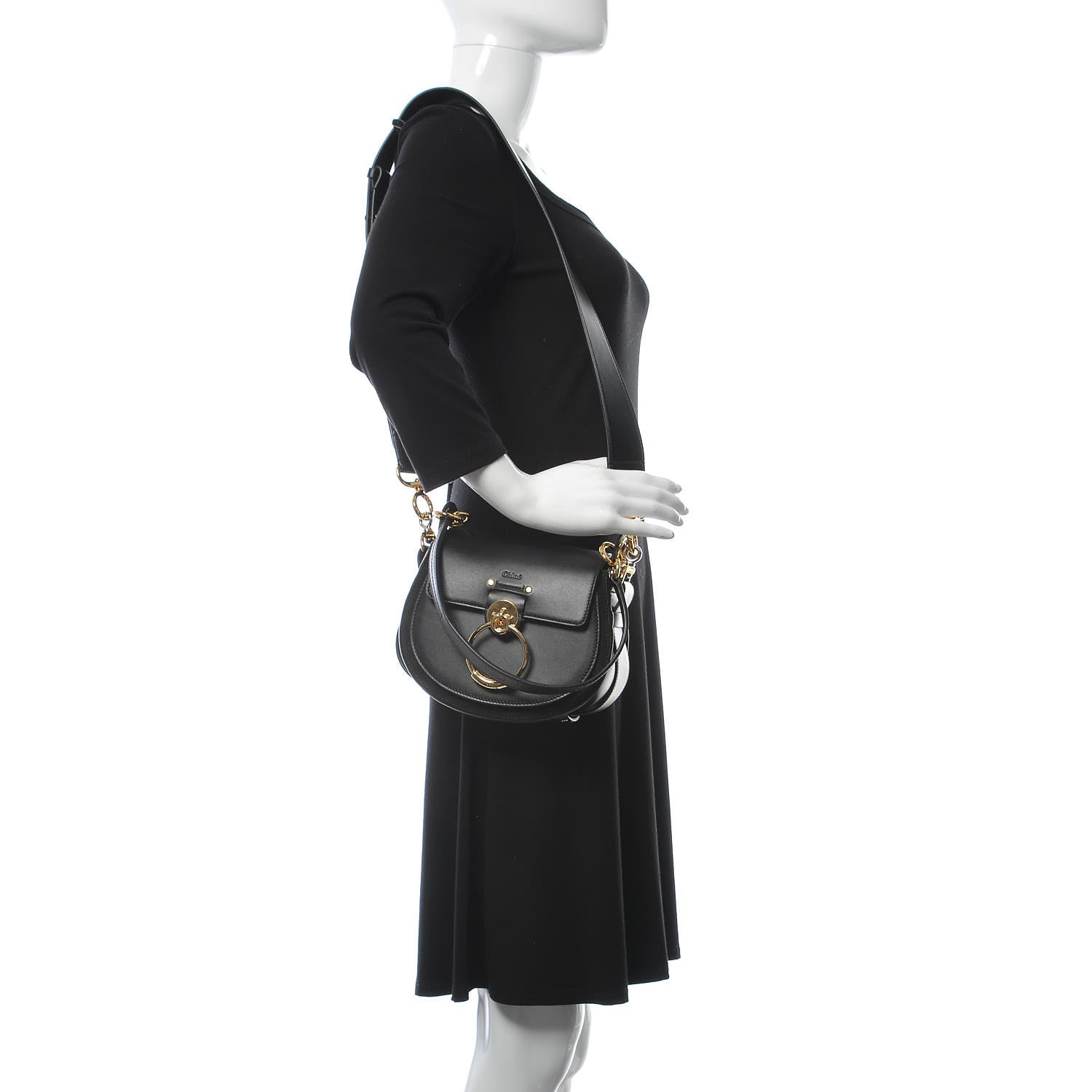 Chloe Calfskin Small Tess Bag Black 2 of 10
