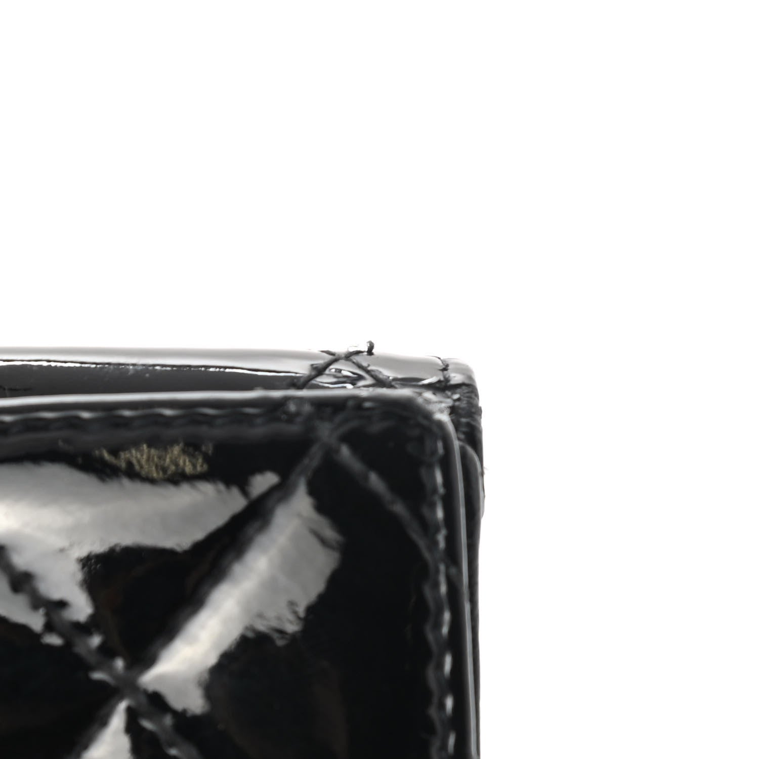 Chanel Patent Quilted Brilliant French Flap Wallet Black 11 of 14