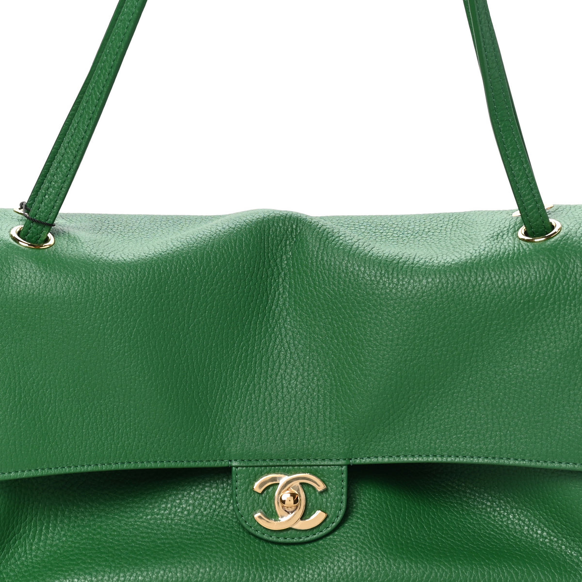 Chanel Grained Calfskin Small Souplissimo Maxi Flap Green 8 of 11