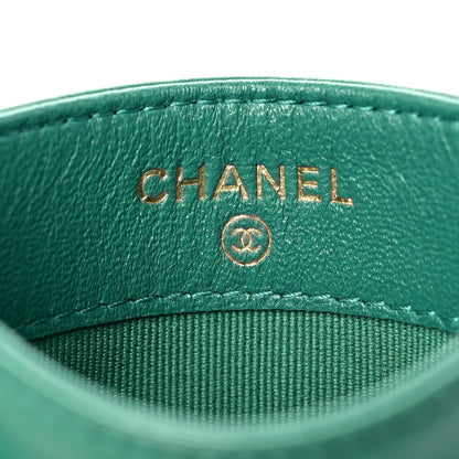 Chanel Lambskin Quilted Card Holder Green 7 of 13