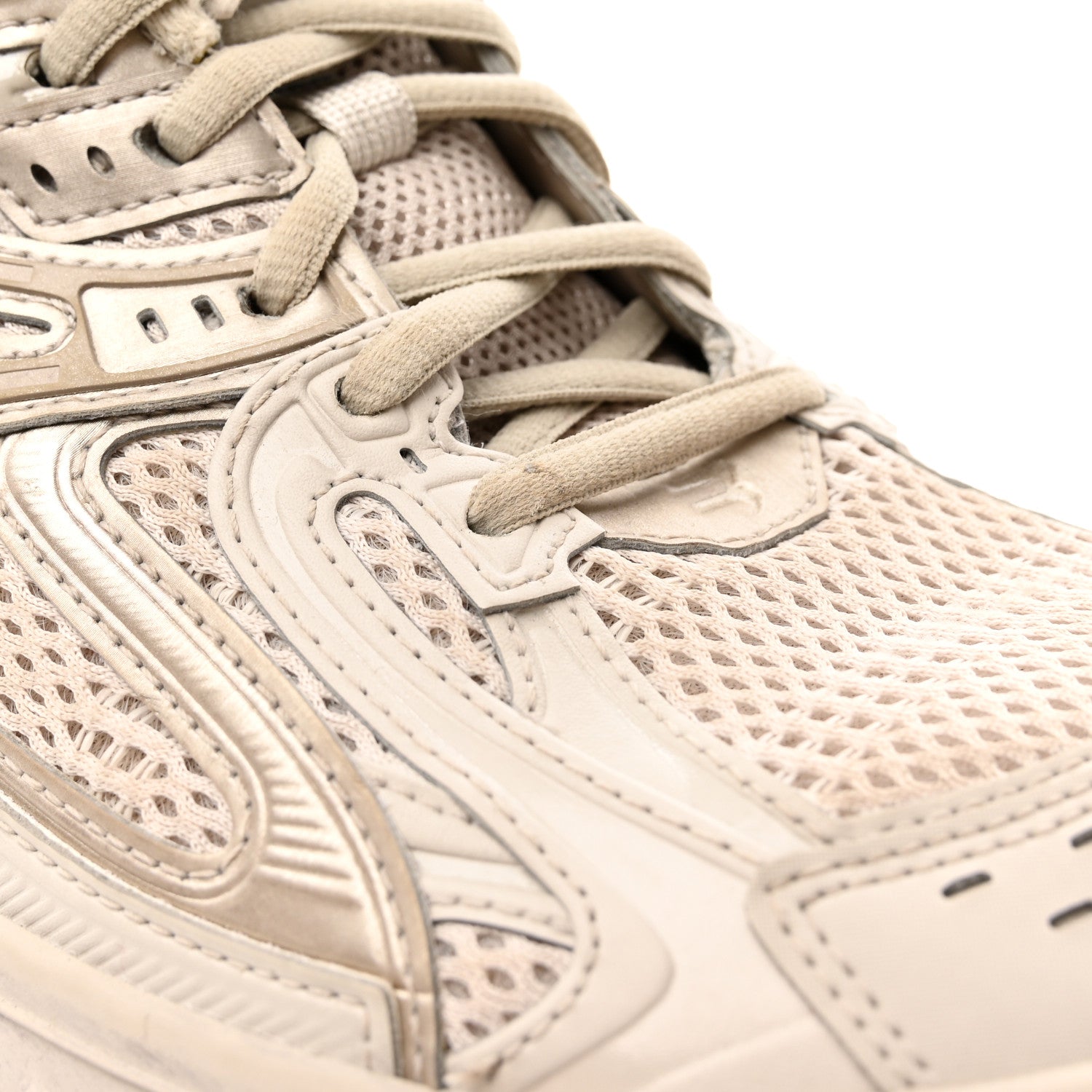 Balenciaga Rubber Mesh Mens Defender Sneakers 40 Monocolor Beige