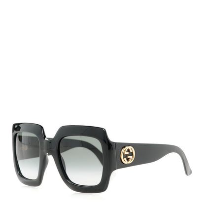 Gucci Acetate Square Frame Sunglasses GG0053S Black 1 of 8