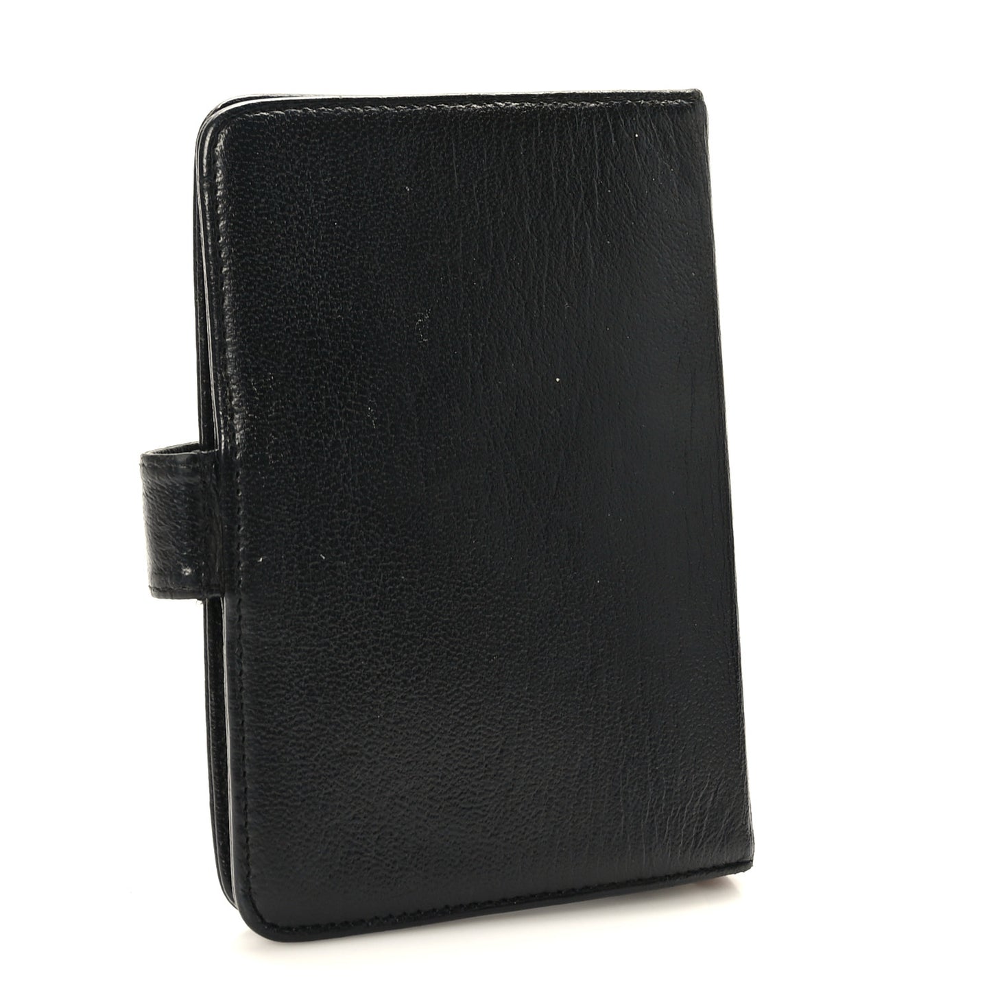 Goatskin Small Ring Agenda Planner Black