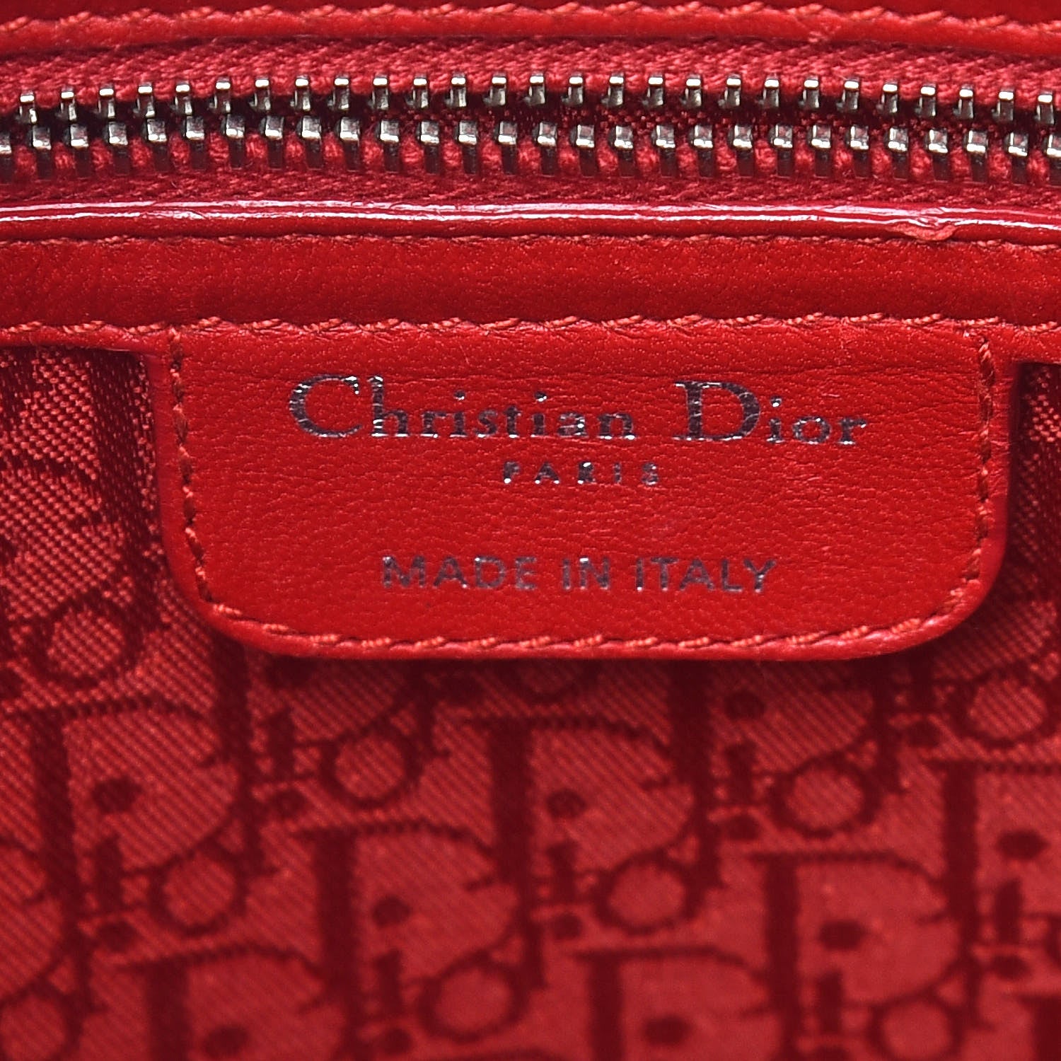 Christian Dior Lambskin Cannage Large Lady Dior Red 8 of 20