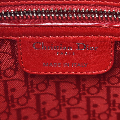 Christian Dior Lambskin Cannage Large Lady Dior Red 8 of 20