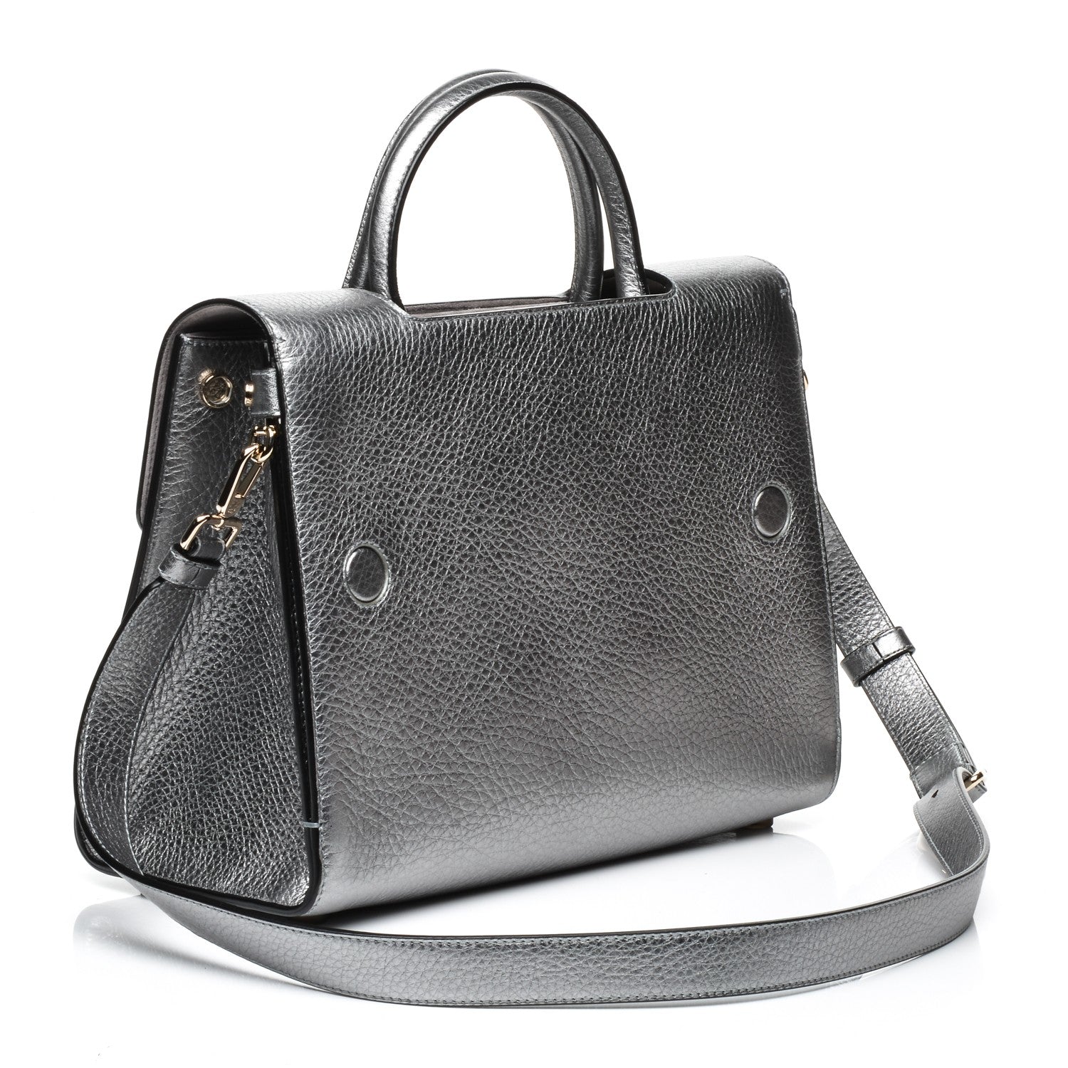 Christian Dior Metallic Grained Calfskin Medium Diorever Flap Silver 4 of 8