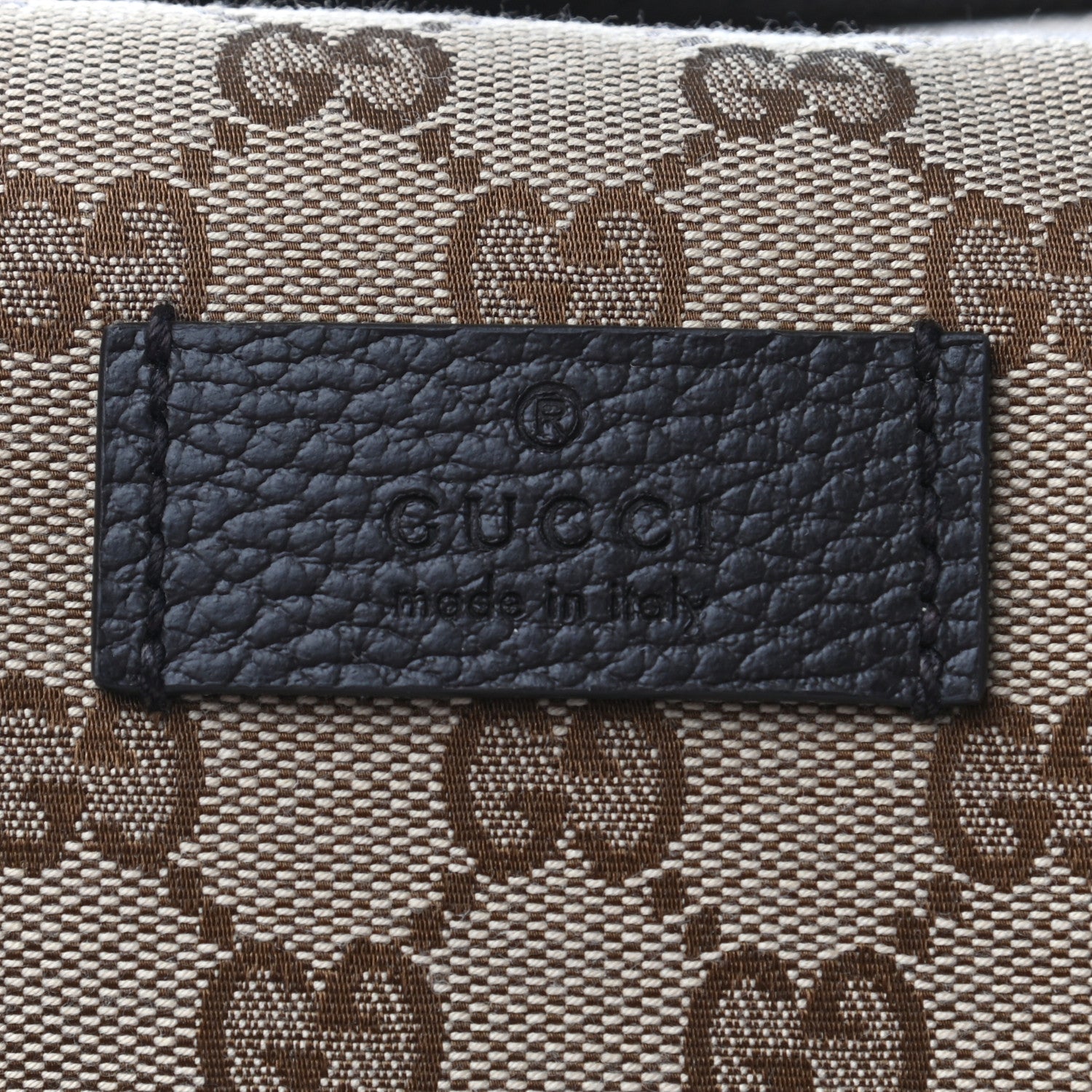 Gucci Monogram Dollar Calfskin Boston Duffle Bag Beige Ebony Testa di Moro Marrone Scuro 6 of 9