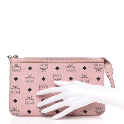 MCM Visetos Liz Shopper Tote Pouch Light Pink 3 of 10