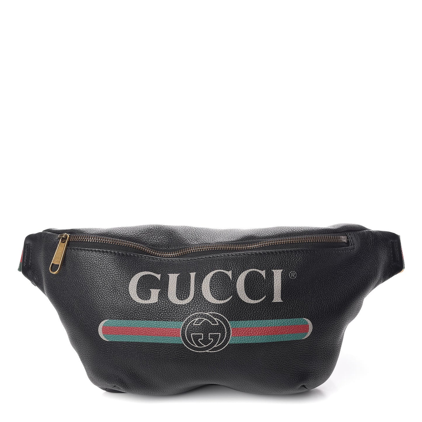 Grained Calfskin Logo Belt Bag Black