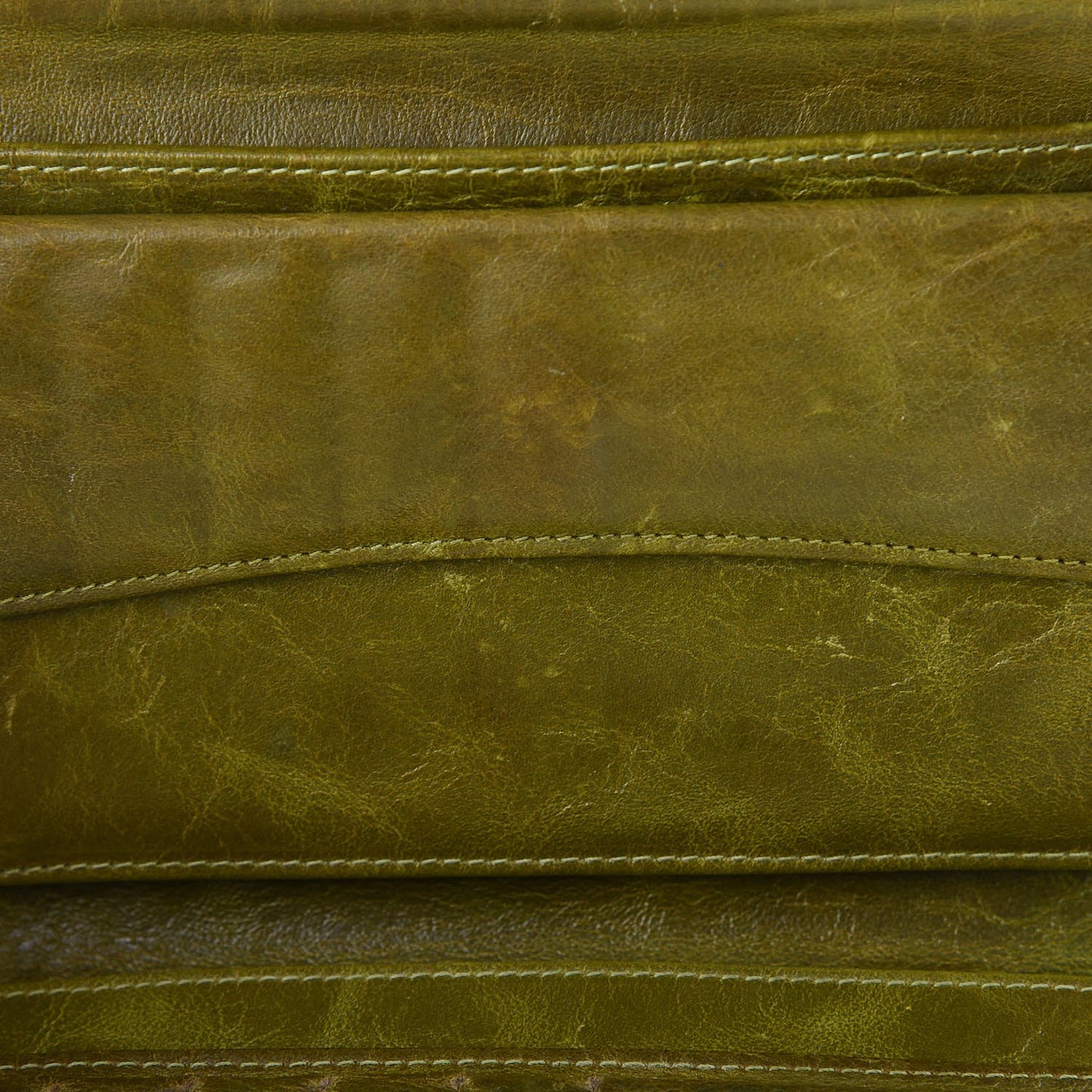 Calfskin Quilted Large Flap Wallet Green