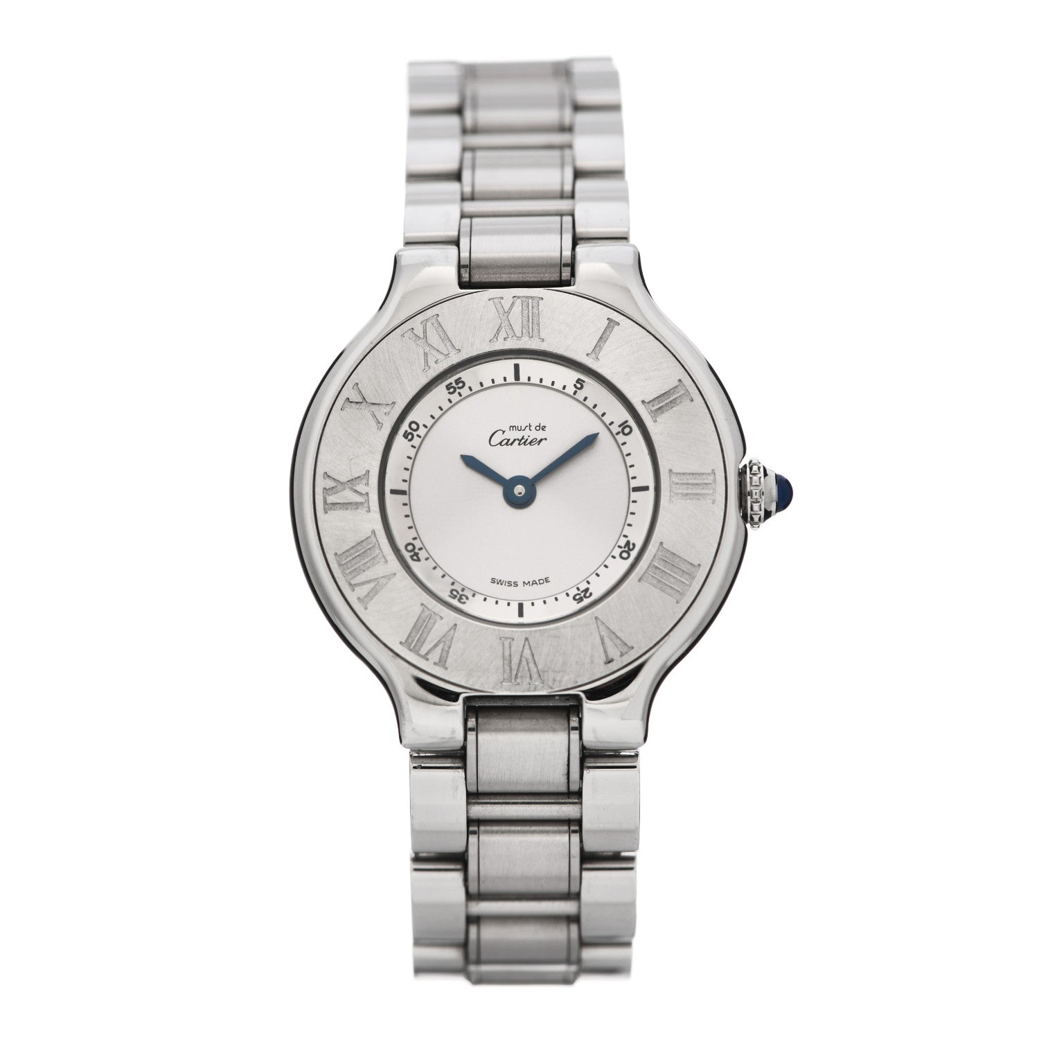 Cartier Stainless Steel 28mm Must De 21 Quartz Watch 1 of 6