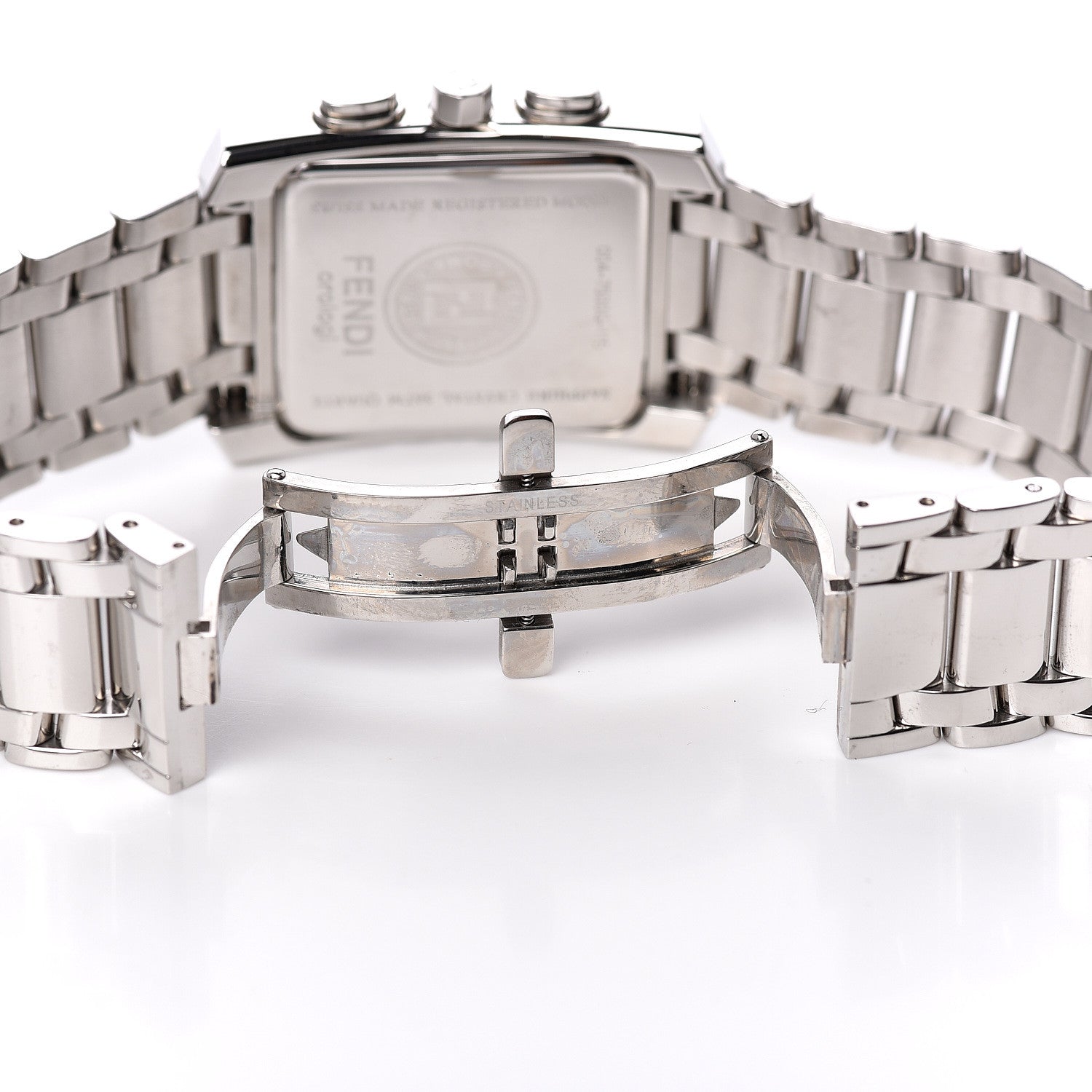 Fendi Stainless Steel Mother of Pearl 32mm Classico Chronograph Quartz Watch 5 of 6