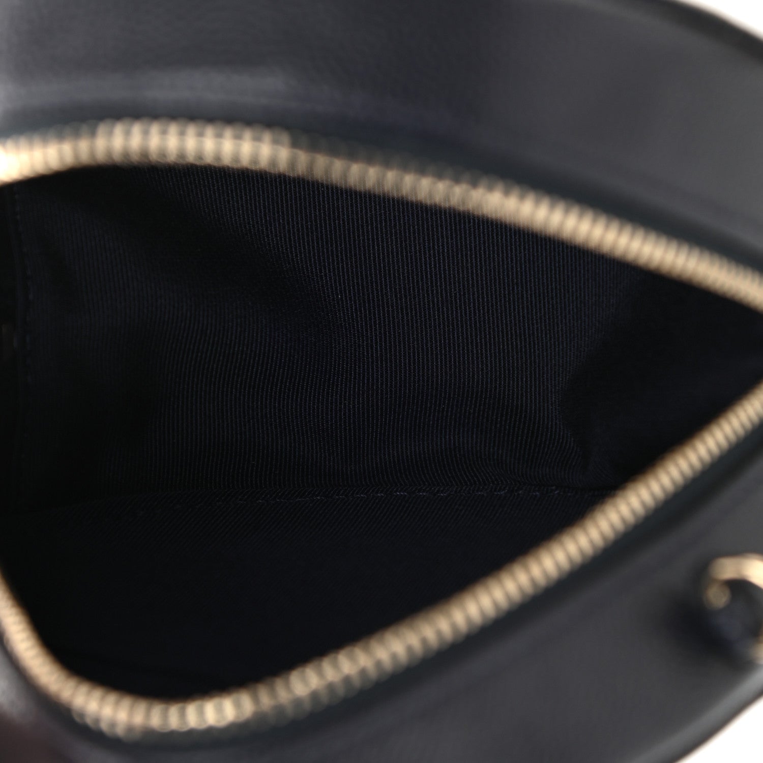 Chanel Caviar Quilted Round Clutch With Chain Navy 5 of 10