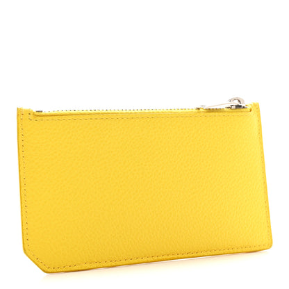 Saint Laurent Grained Calfskin 5 Fragments Zip Pouch Card Holder Sunflower 3 of 7