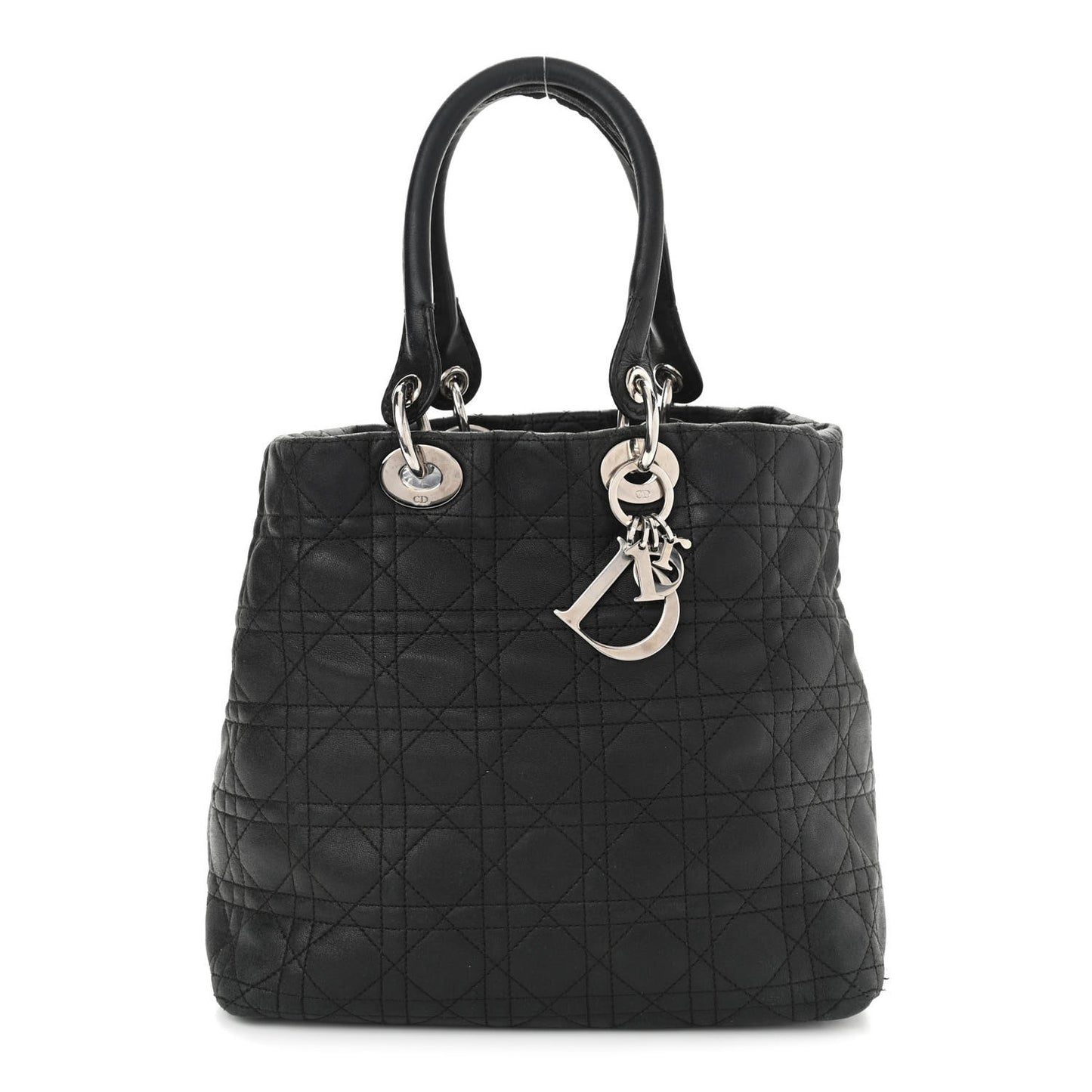 Lambskin Cannage Medium Soft Lady Dior Black