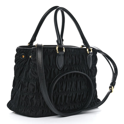 Prada Tessuto Nylon Gaufre Small Tote Black 3 of 9