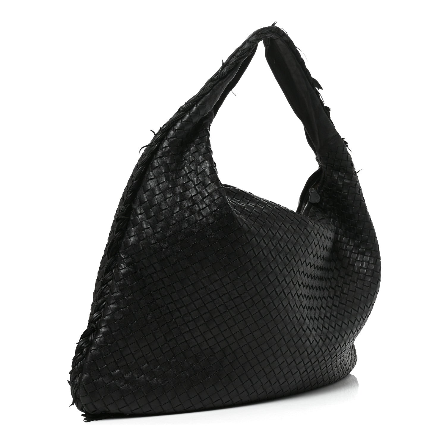 Bottega Veneta Nappa Intrecciato Fuzzy Maxi Veneta Hobo Black 3 of 11