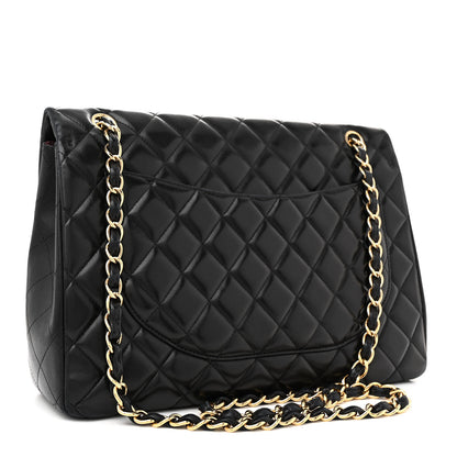 Chanel Lambskin Quilted Maxi Single Flap Black 3 of 12