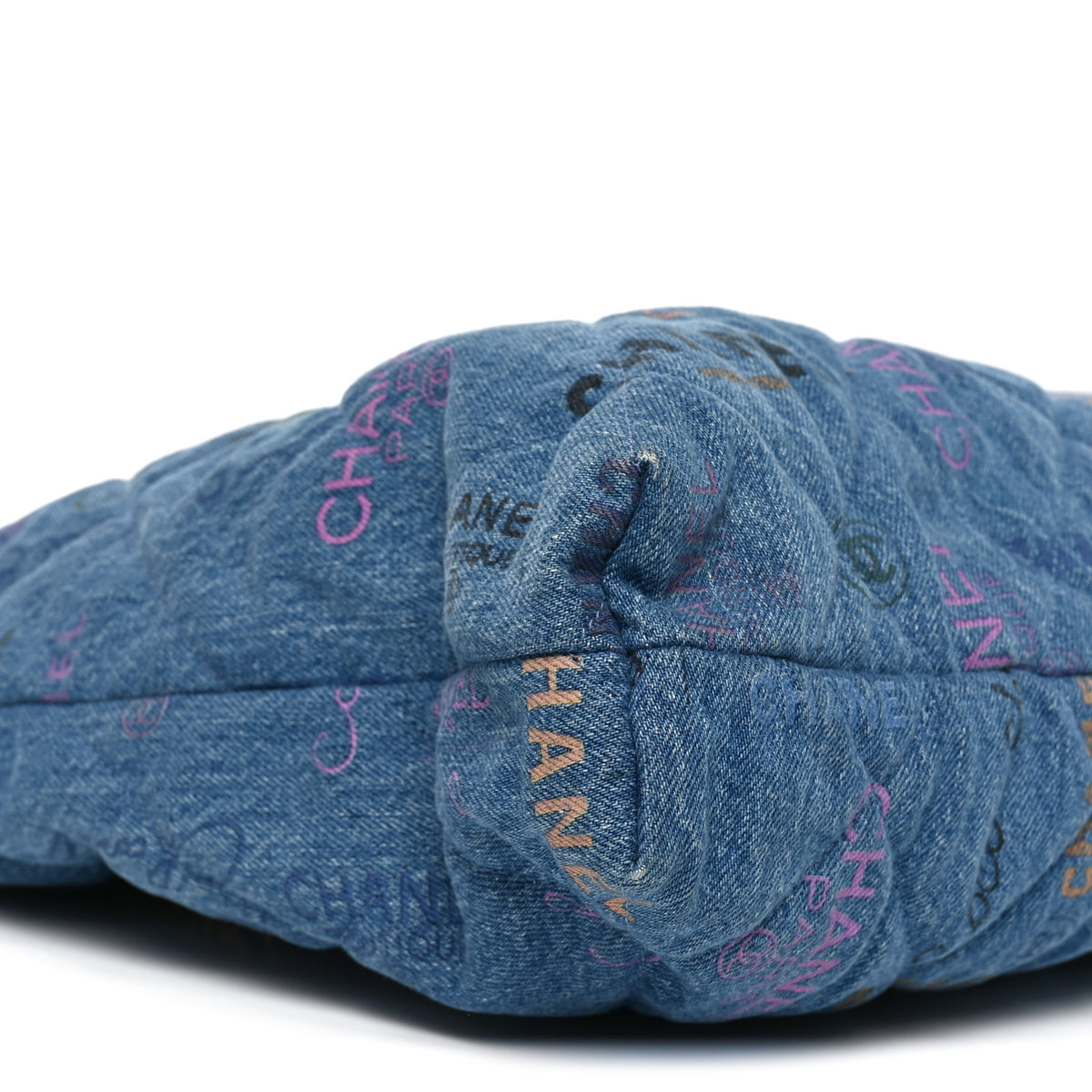 Denim Quilted Denim Mood Maxi Shopping Bag Blue Multicolor