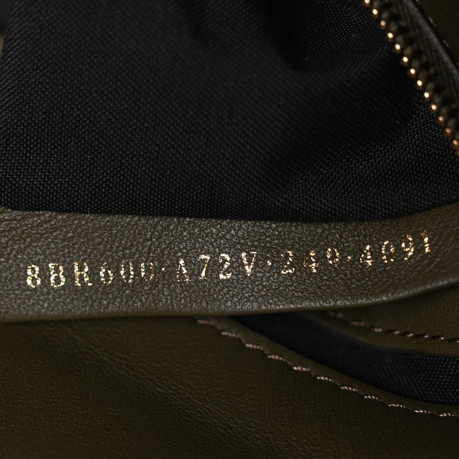 Fendi Nappa FF 1974 Embossed Baguette Avocado 7 of 10