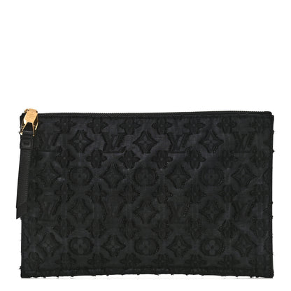 Louis Vuitton Monogram Lurex Flat Zip Pochette Noir 1 of 9