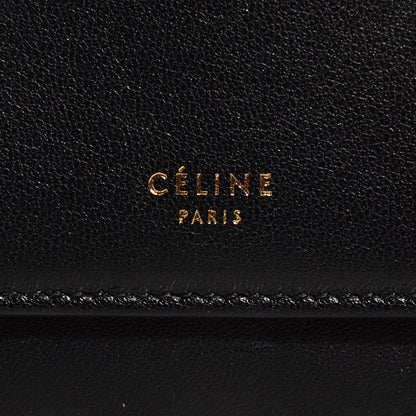 Celine Smooth Calfskin Large Flap Wallet Black 8 of 8