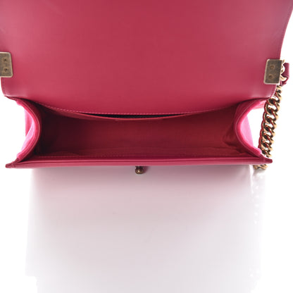 Chanel Velvet Chevron Medium Boy Flap Pink 5 of 13