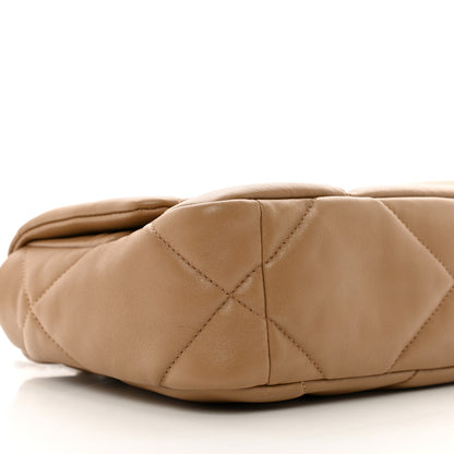 Chanel Lambskin Quilted Medium Chanel 19 Flap Dark Beige 9 of 10