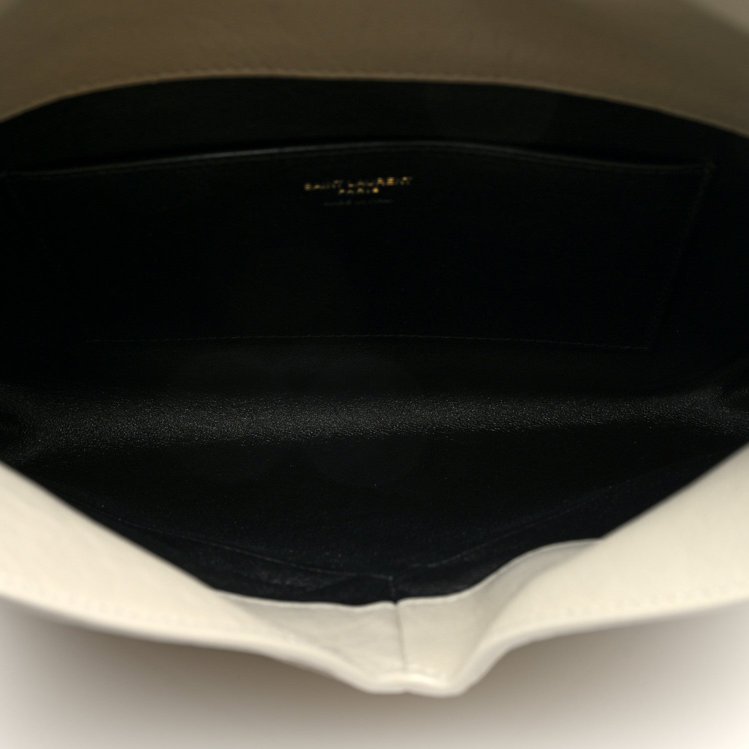 Saint Laurent Grained Lambskin Large Cassandre Envelope Pouch Blanc Vintage 5 of 9