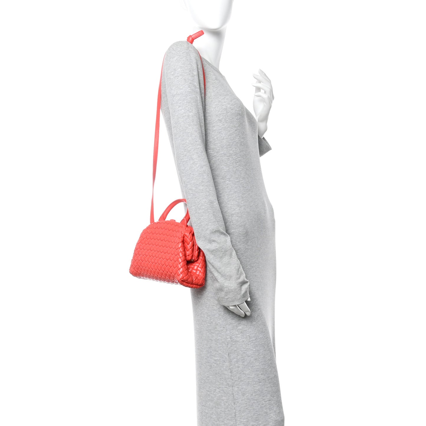 Nappa Intreccio Mini Padded Handle Bag Sunburst