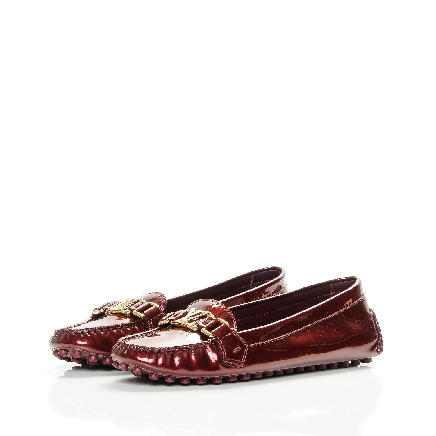 Louis Vuitton Patent Calfskin Oxford Loafers 40 Rouge Fauviste 3 of 7