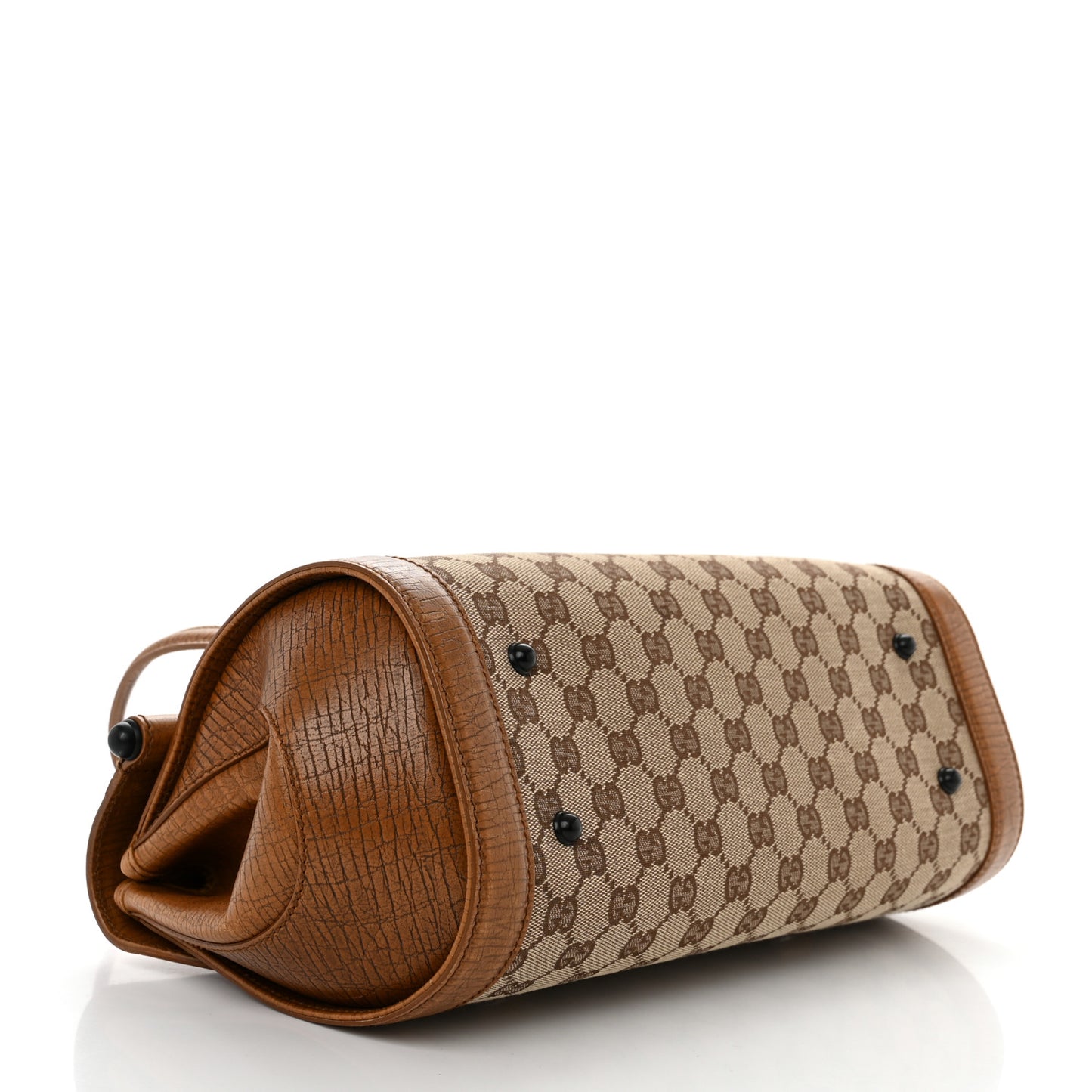 Monogram Bamboo Bullet Satchel Brown