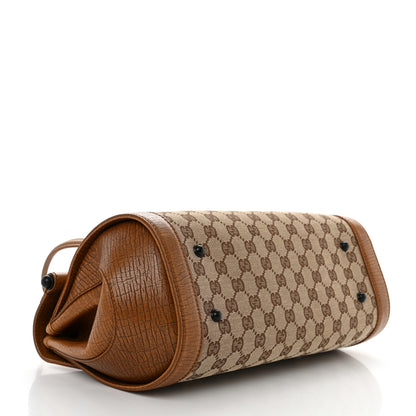 Gucci Monogram Bamboo Bullet Satchel Brown 4 of 12