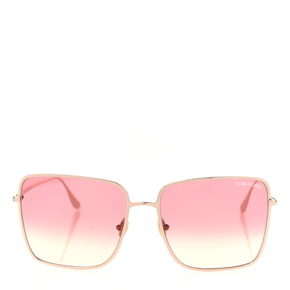 Tom Ford Acetate Polarized Heather Sunglasses TF739 Pink Rose Gold 2 of 9